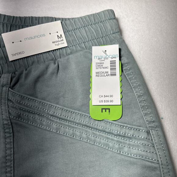NWT Maurices Weekender Drawstring Taper High Rise Womens MEDIUM Regular - Picture 3 of 14